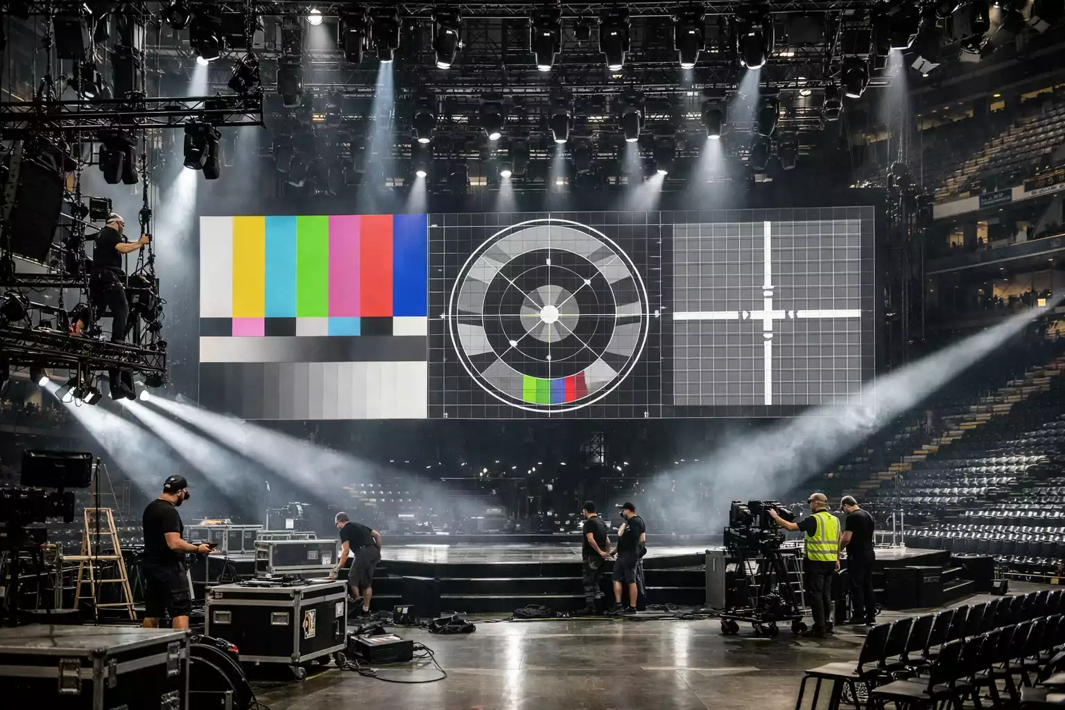 Escenario de Eurovisión preparado para la final