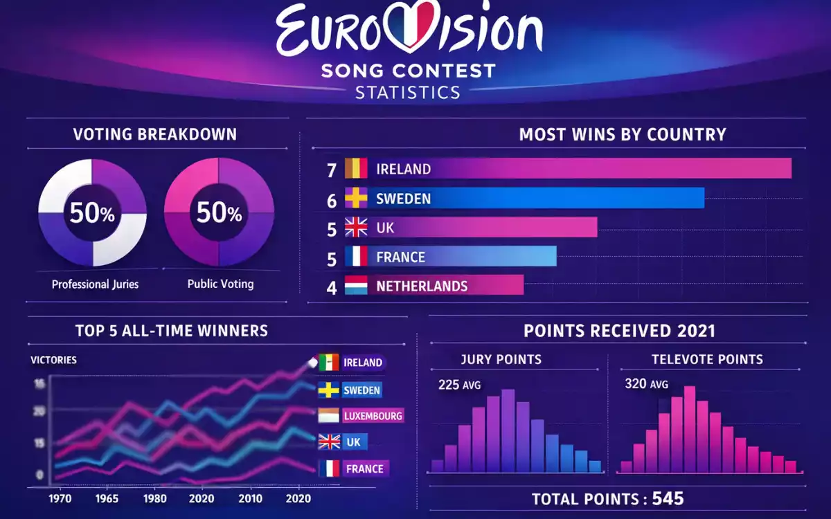 Gráfico de estadísticas de Eurovisión
