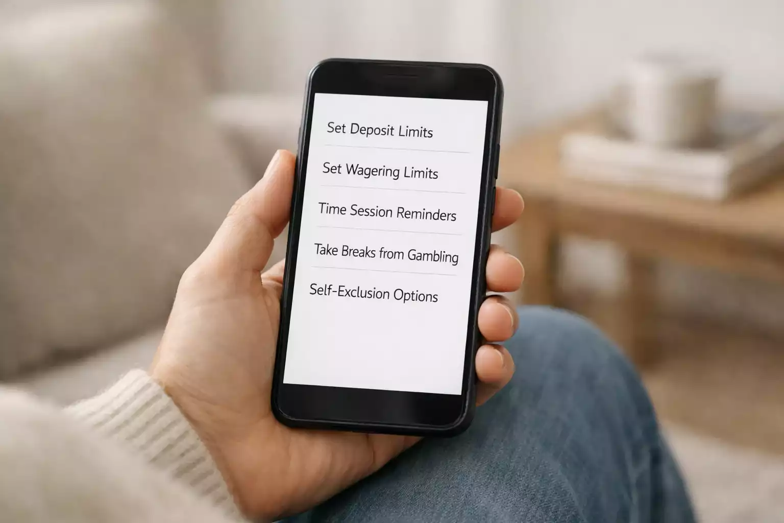 Símbolo de juego responsable junto a herramientas de control