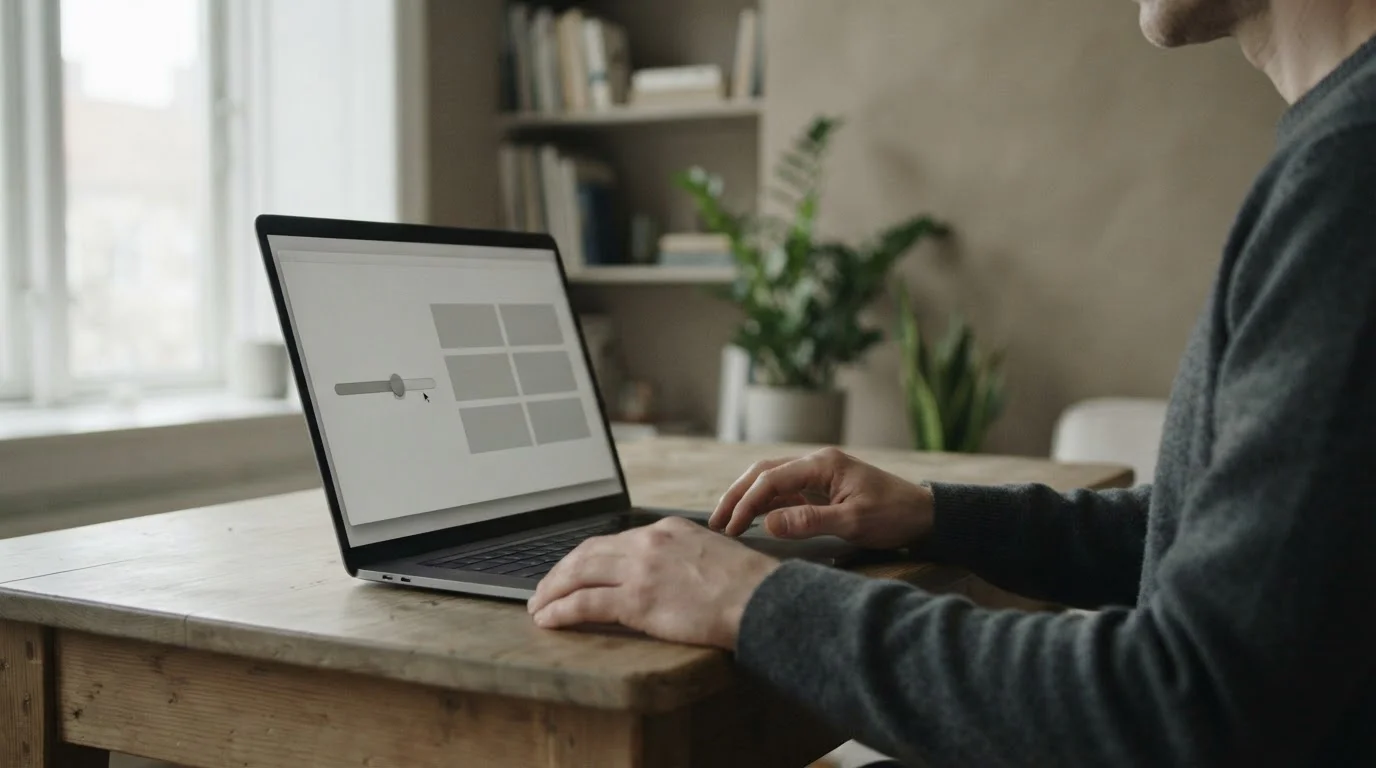 Manos ajustando un límite de depósito en la pantalla de un portátil